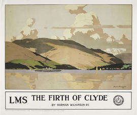 Poster for 'LMS - The Firth of Clyde', for London Midland & Scottish Railway Company