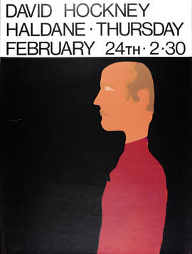 Poster for a lecture by David Hockney