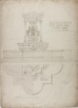 Design for a fountain for a square park