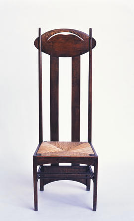 High-back chair with oval back-rail (Version 1)