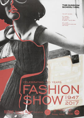 Poster for fashion show 'Celebrating 70 Years Fashion Show 1947-2017', Glasgow