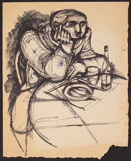 Seated man at table (Version 1)