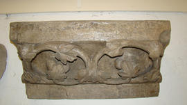 Plaster cast of architectural fragment with leaf ornament (Version 1)