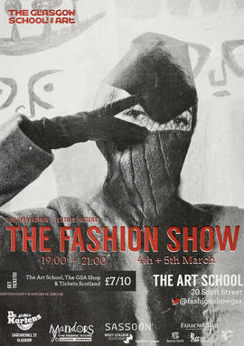Poster for the 2014 Fashion Show at The Glasgow School of Art