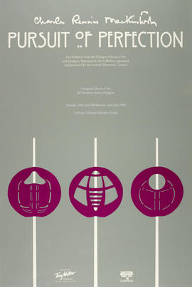 Poster for exhibition 'Charles Rennie Mackintosh Pursuit of Perfection'