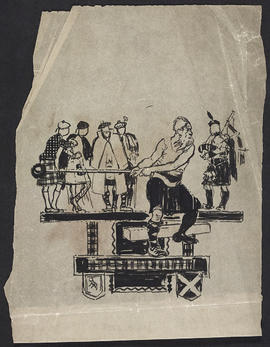 Original sketch for The Scots Pictorial of Highland Games scene
