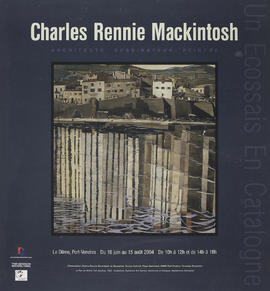 Poster for an exhibition of Charles Rennie Mackintosh's work in Pyrénées-Orientales, France