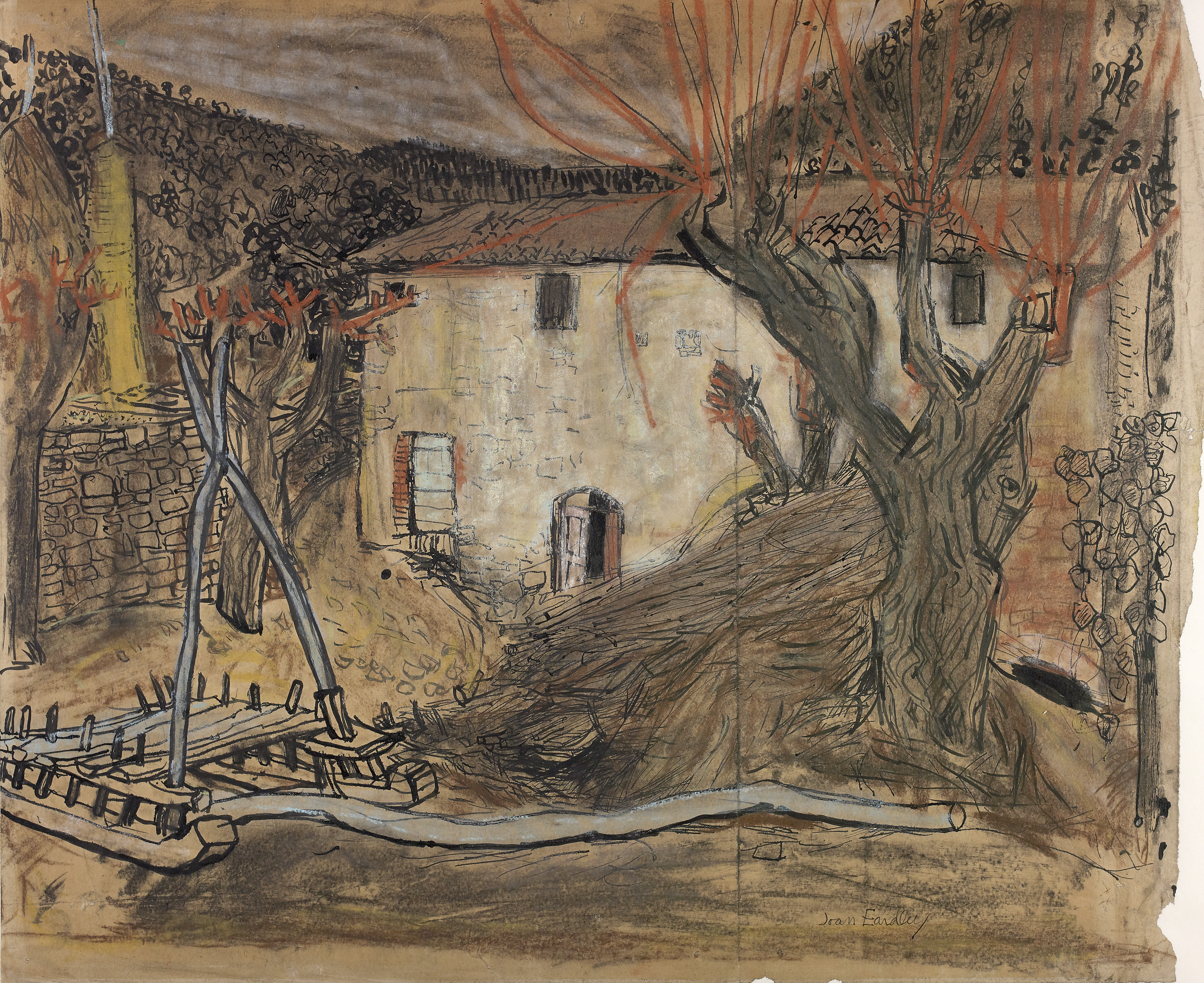 Italian Farmhouse, by Joan Eardley, 1948-1949