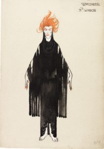 NMC096/R Costume design for the 3rd witch in Macbeth, but Dorothy Carleton Smyth, 1933
