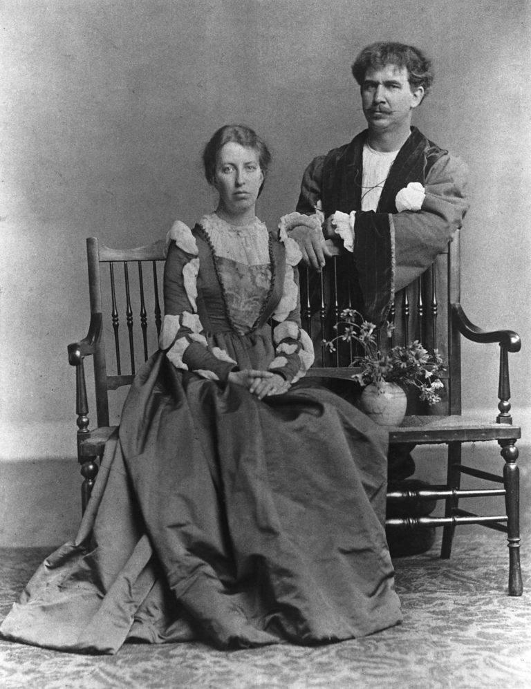 Fra Newbery and wife Jessie Newbery in costume, late 19th-early 20th century