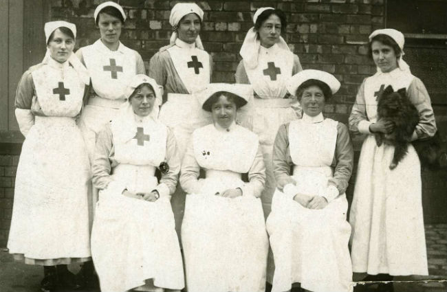 Nurses and VADs. Image courtesy of the British Red Cross
