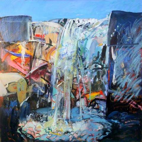 Duncan Shanks 'Waterfall'. Image courtesy of BBC Your Paintings