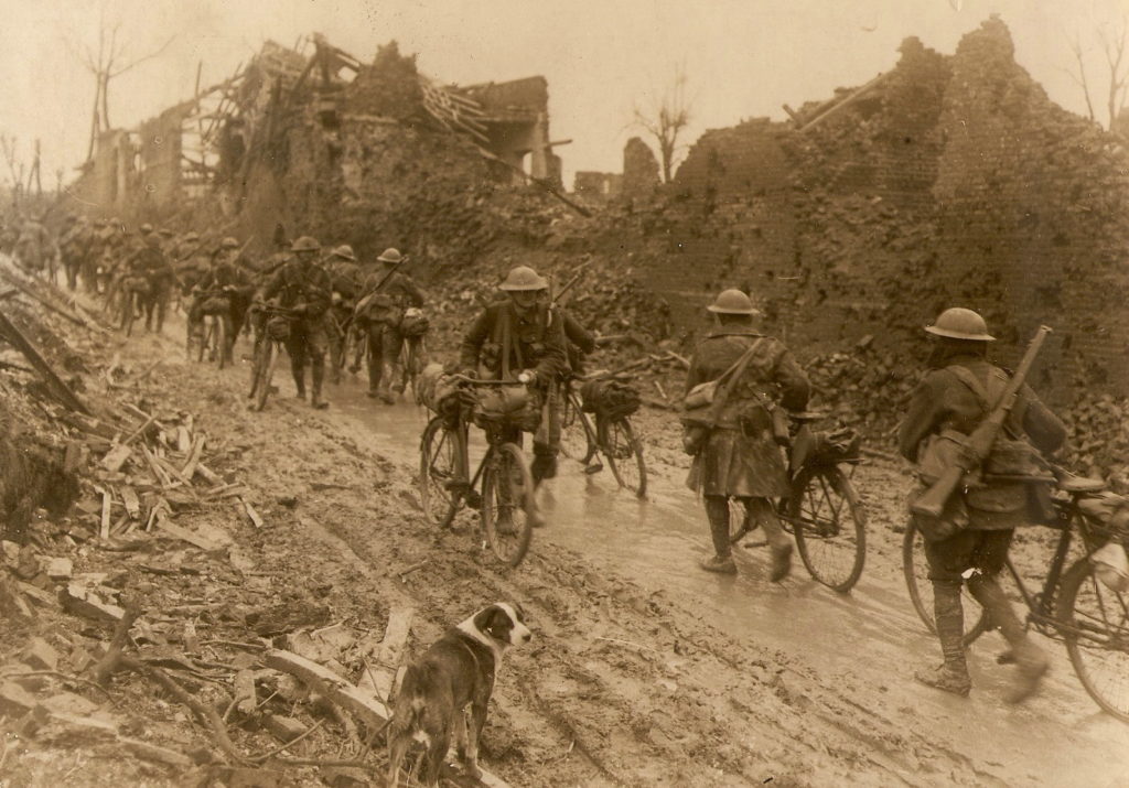 Canadian Corps Cyclist Battalion, image courtesy of Canadian Cycling Magazine, Remembrance Day Special