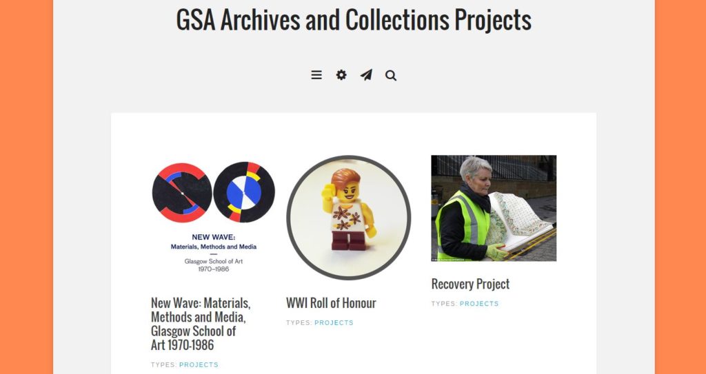 GSA Archive Projects Website