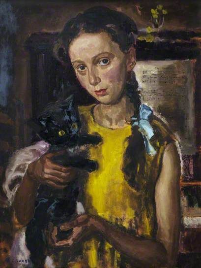 'Anne with Kitten' by John Charles Lamont. Image courtesy of Art UK