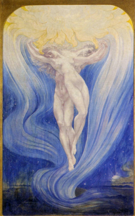 L’Amour des Ames by Jean Delville, image courtesy of The Flower And The Green Leaf, p.60