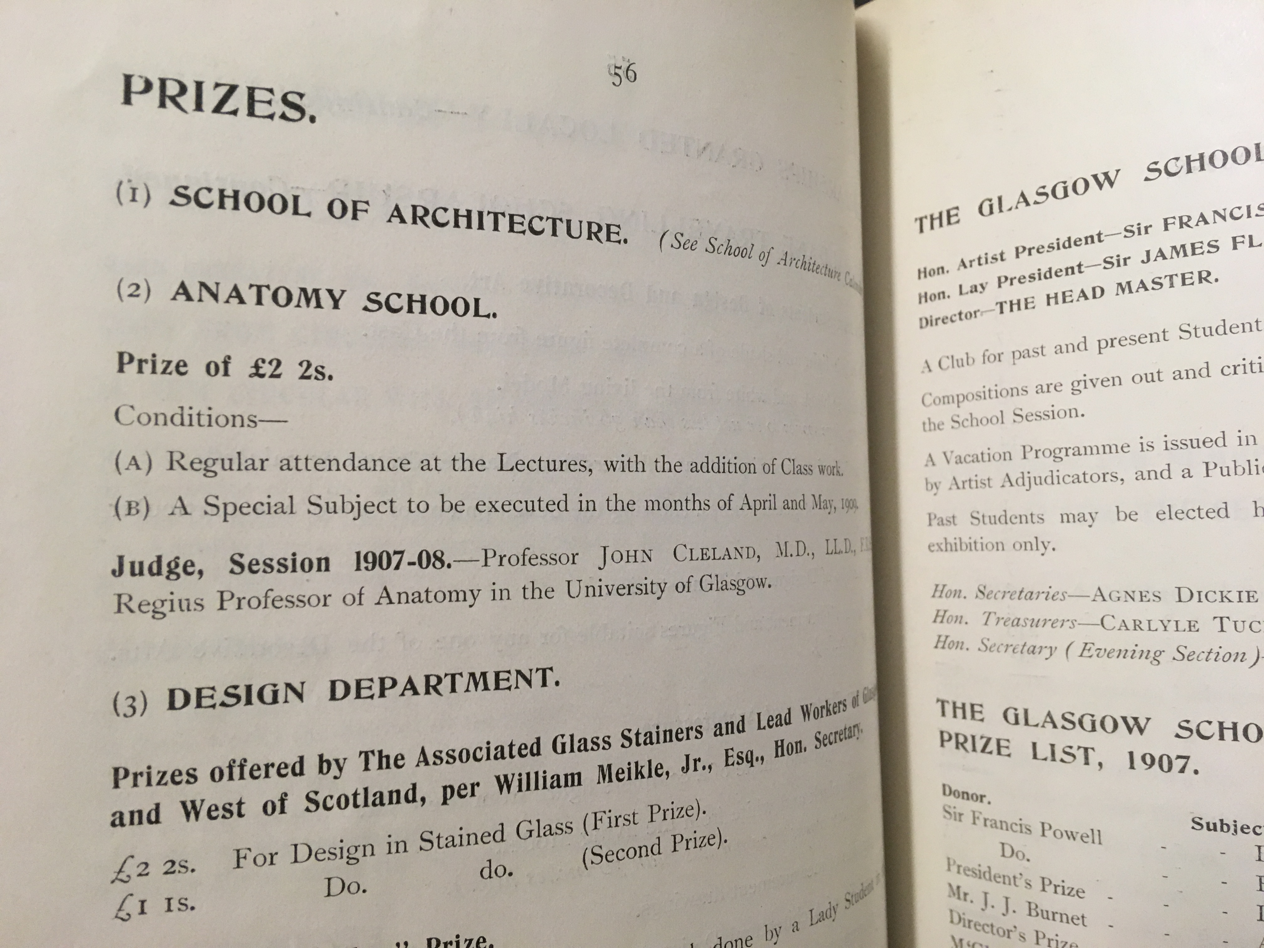 Interested in researching the history of prize winners? Why not visit the Archives and Collections and research them from our Prospectuses and Annual Reports. (GSAA/GOV/1 and GSAA/REG/1)