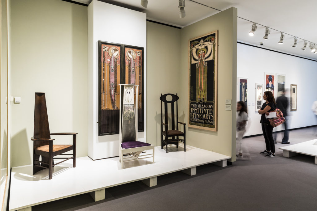 Pieces from our Mackintosh Collection being exhibited at the Fundación Juan March in Madrid. Image Courtesy of Rocío Chillida Bergareche.