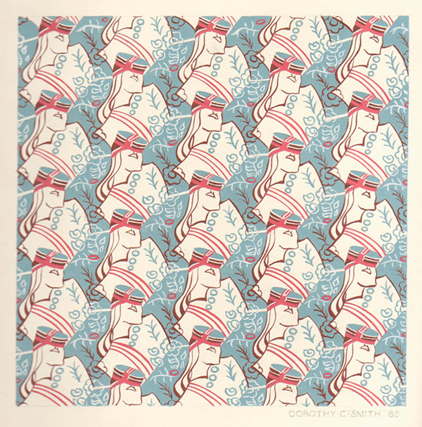 Design for repeat print, Dorothy Smith, c1985 (our ref: DC 076/3)