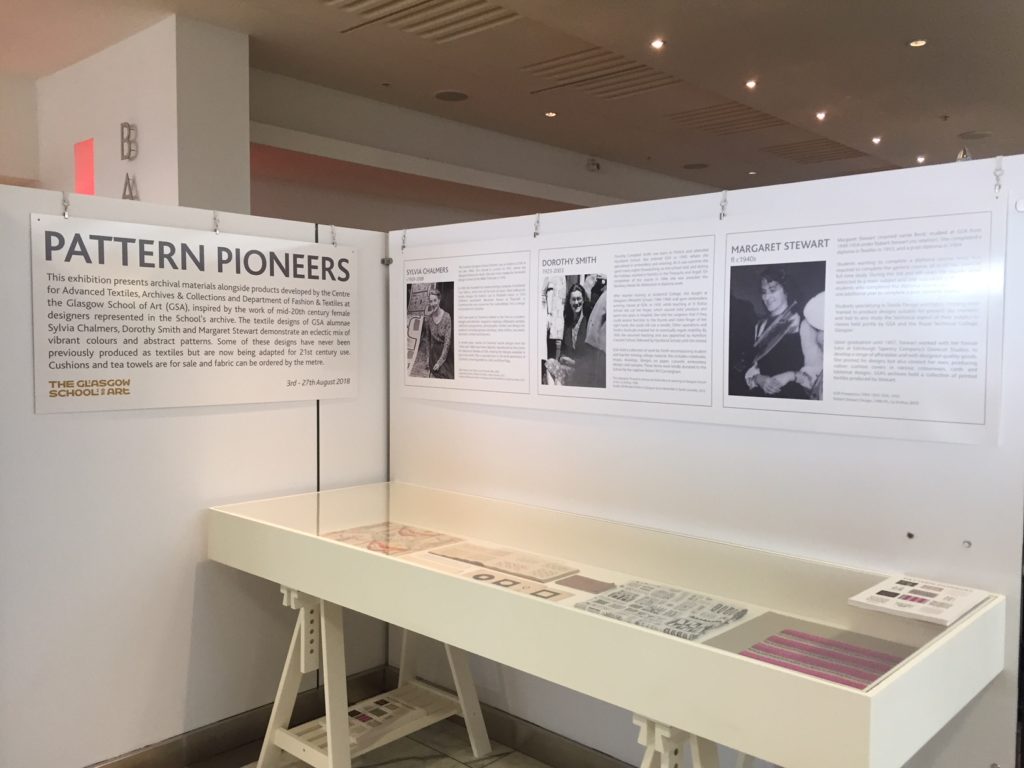 Pop-up exhibition of archive material at Harvey Nichols, Edinburgh