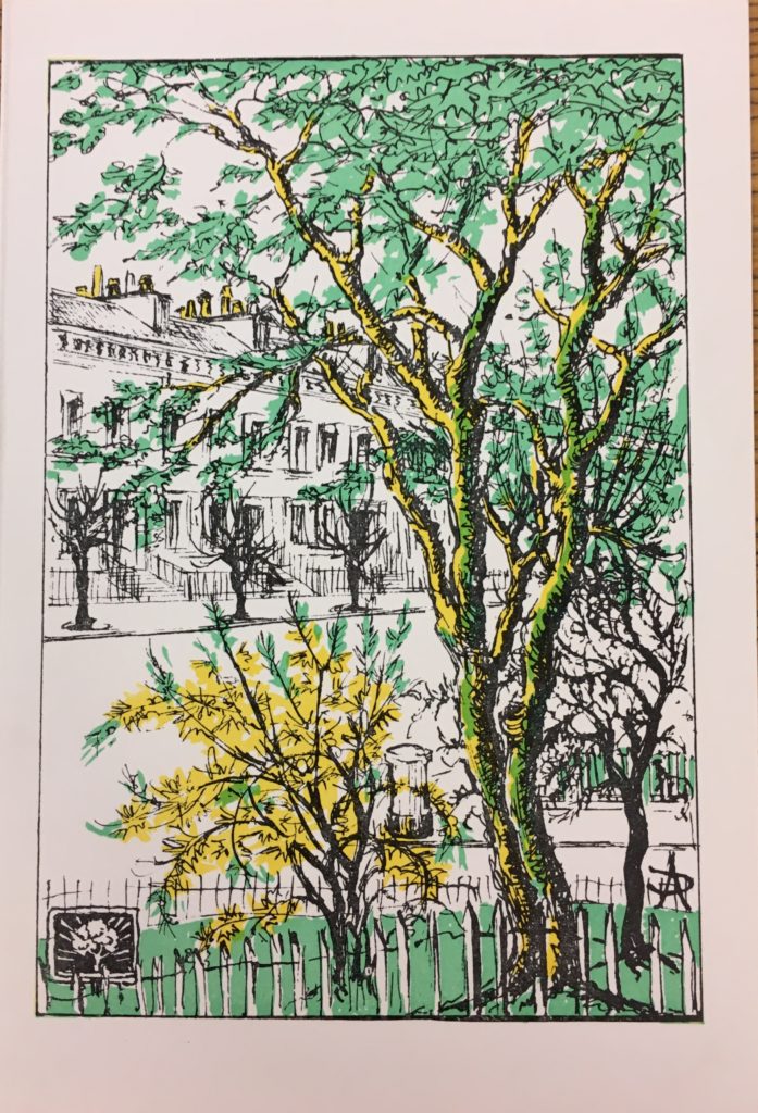 Christmas Card designed for the Glasgow Tree-Lovers Society by Daisy Anderson (Archive Reference: DC 022/5/9a)