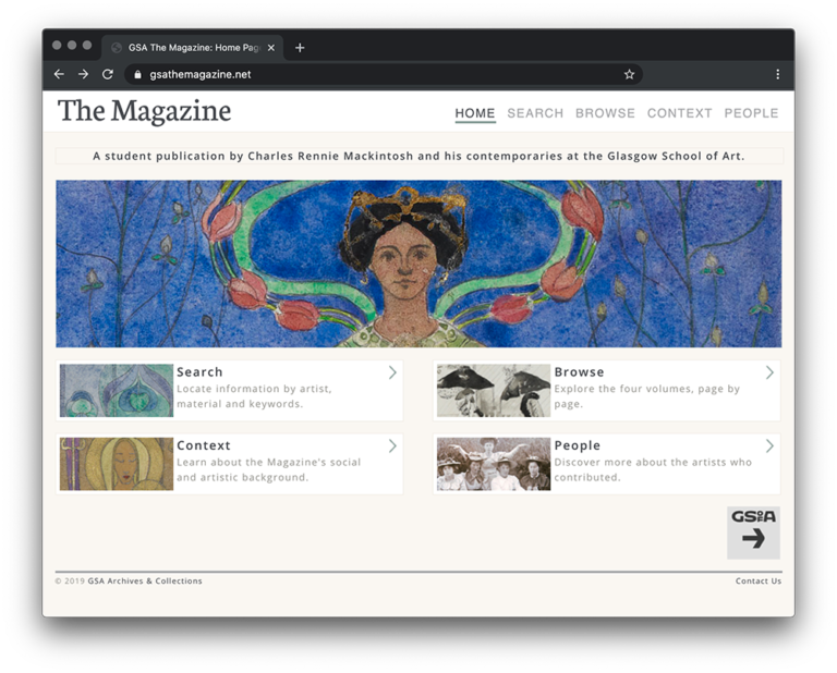 The Magazine - Original website capture